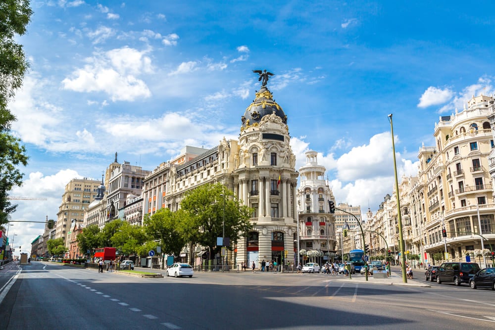 Gran vía, Madrid, España.